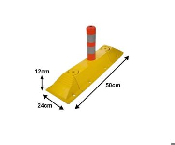 عکس شماره 36299 جداکننده-پلاستیکی-نیم-متری-با-استوانه-شبرنگ-دار-پارکینگی