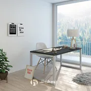 عکس میز کارمندی ام دی اف با پایه فلزی مدل K79 35336