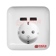 عکس شماره 9544 پریز-سنتی-با-سوکت-USB-شارژ-Reflex-SI