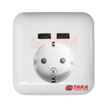 عکس شماره 9544 پریز-سنتی-با-سوکت-USB-شارژ-Reflex-SI