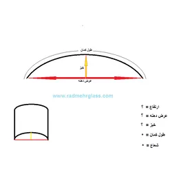عکس ابعاد مورد نیاز جهت ساخت شیشه خم  11913