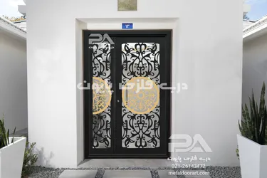 عکس نمونه اجرا شده یک و نیم لنگه مدل 067 درب فلزی پایون 19338