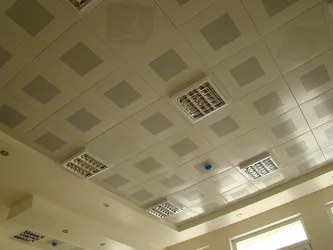 عکس تایل 60×60 سپری نمایان پانچدار رنگ سفید رال 9016 5384