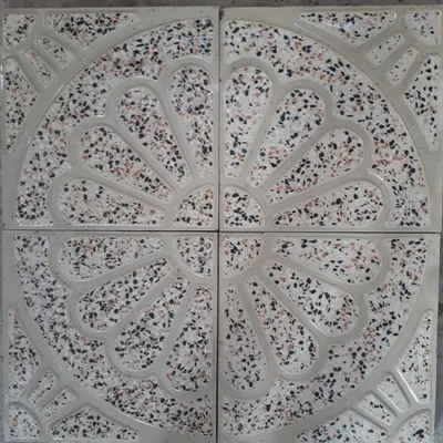 عکس موزاییک40×40سیمان سفیدباسنگ ریز 20536