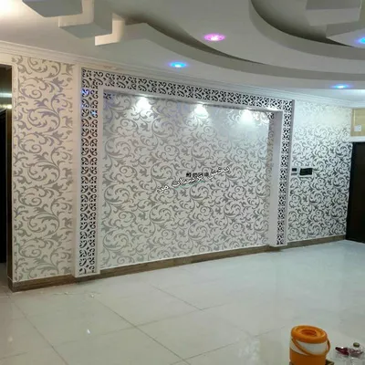 عکس کاغذدیواری آینه ای اجرا شده 21216