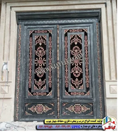 عکس درب فلزی , درب ورودی ساختمان , درب آهنی , درب شیک , درب کلاسک , درب مدرن , درب ورودی , درب نفررو , درب , درب ساختمان 21603