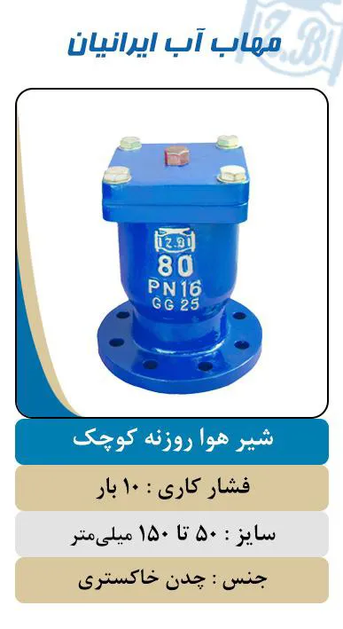 عکس شیر هوا دو روزنه 23033