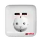 عکس پریز سنتی با سوکت USB شارژ Reflex SI 9544