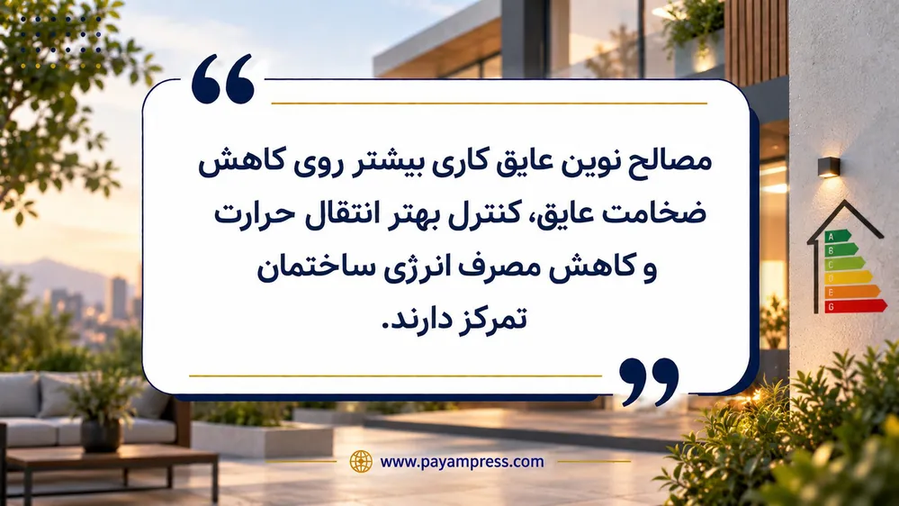 مصالح ساختمانی نوآورانه برای عایق کاری
